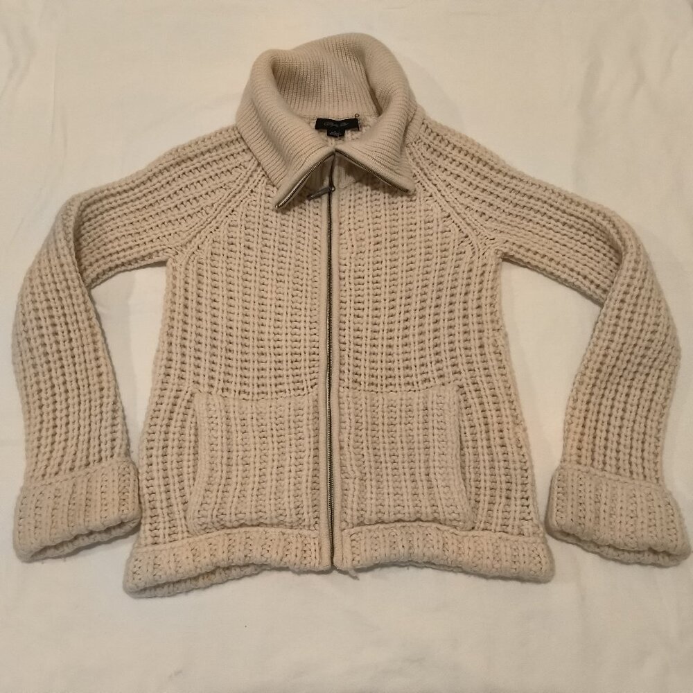 Christopher Pischer wool/cashmere cream cardigan sweater size S - Picture 1 of 8